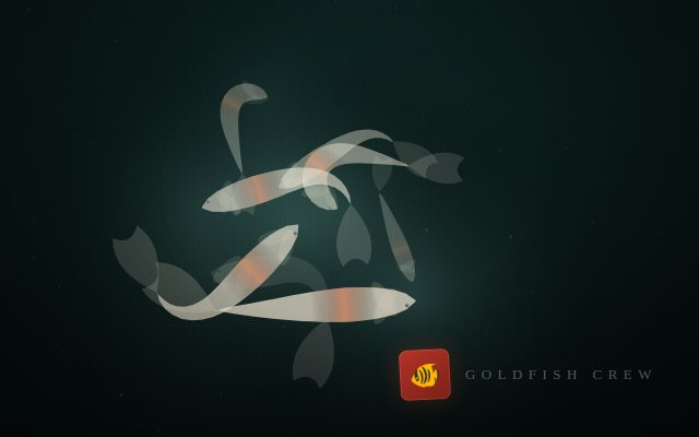 Pale koi drifting in a dark pond